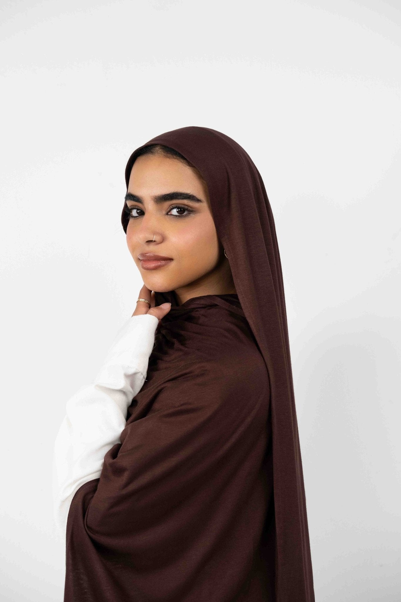Cotton Lycra Chocolate Cascade - VenoraVEN020